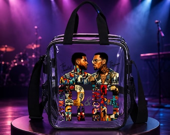 Sac à bandoulière transparent R&B Tour, sac à main en PVC approuvé par les stades, sac de fan Breezy Bowl XX