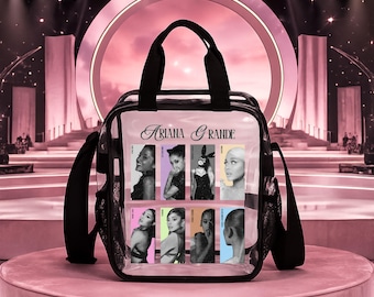 Sac de concert transparent Ariana Grande Eternal Sunshine Tour, sac bandoulière homologué pour les stades (PVC imperméable)