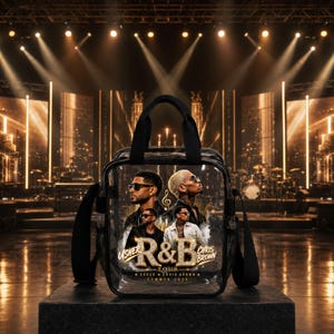 R&B Tour Clear Crossbody Bag, Stadium Approved PVC Handbag, Breezy Bowl XX Fan Bag