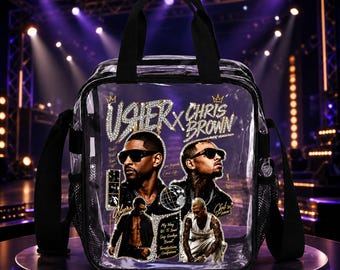 Sac bandoulière transparent pour tournées R&B, sac à main en PVC homologué pour les stades, sac pour supporter Breezy Bowl XX