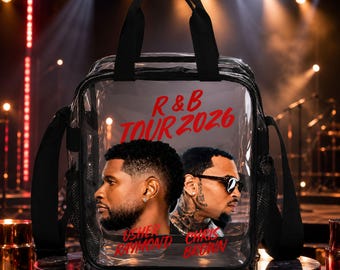 Sac bandoulière transparent pour tournées R&B, sac à main en PVC homologué pour les stades, sac pour supporter Breezy Bowl XX