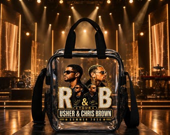 Sac à bandoulière transparent R&B Tour, sac à main en PVC approuvé par les stades, sac de fan Breezy Bowl XX