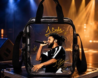 J. Cole "The Fall Off" Tour Clear Concert Bag, Stadium Approved Crossbody (Waterproof PVC)