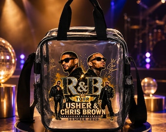 Sac à bandoulière transparent R&B Tour, sac à main en PVC approuvé par les stades, sac de fan Breezy Bowl XX