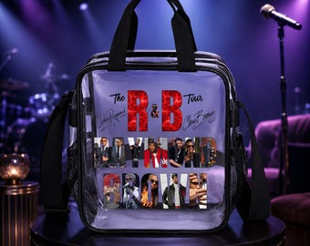 Sac à bandoulière transparent R&B Tour, sac à main en PVC approuvé par les stades, sac de fan Breezy Bowl XX