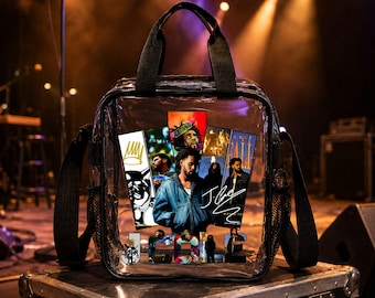 Sac de concert transparent J. Cole Tour 2026, sac bandoulière homologué pour les stades (PVC imperméable)