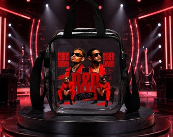 Sac bandoulière transparent pour tournées R&B, sac à main en PVC homologué pour les stades, sac pour supporter Breezy Bowl XX