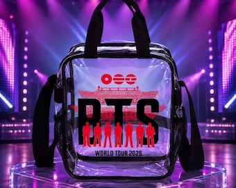 Custom ARIRANG Clear Concert Bag, BTS Stadium Approved Crossbody Purse (Waterproof PVC)