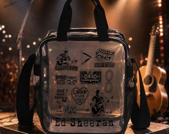 Ed Sheeran Loop Tour Clear Stadium Bag, Pink Cassette Crossbody Handbag