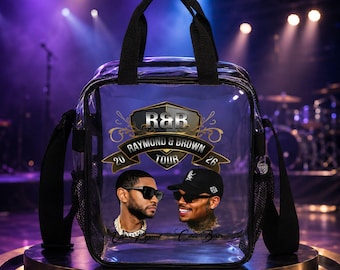 Sac bandoulière transparent pour tournées R&B, sac à main en PVC homologué pour les stades, sac pour supporter Breezy Bowl XX