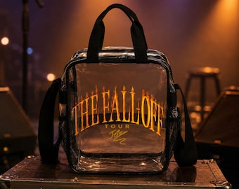 Sac de concert transparent J. Cole « The Fall Off », bandoulière homologuée pour les stades (PVC imperméable)