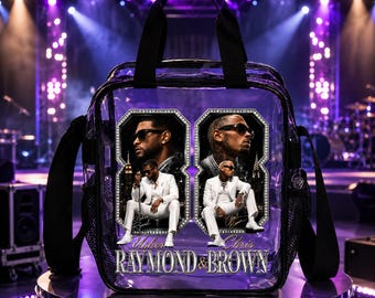 Sac bandoulière transparent pour tournées R&B, sac à main en PVC homologué pour les stades, sac pour supporter Breezy Bowl XX