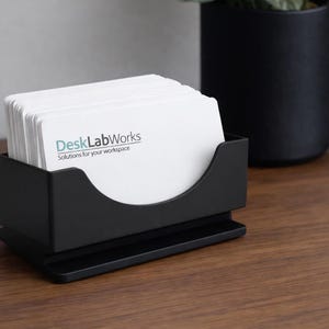 Tarjetero para escritorio | Organizador de escritorio moderno | Soporte para auriculares para el espacio de trabajo