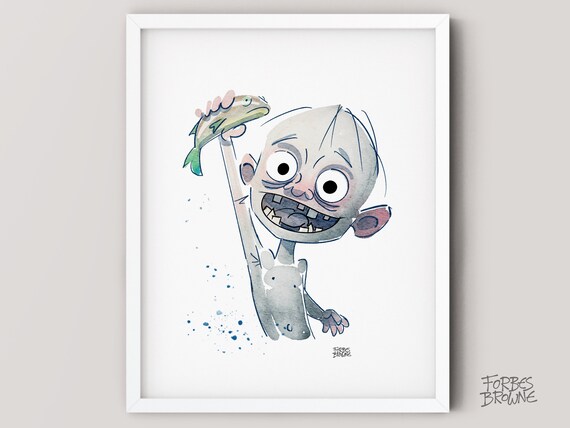 Wall Art Print The Lord of the Rings - Gollum, Gifts & Merchandise