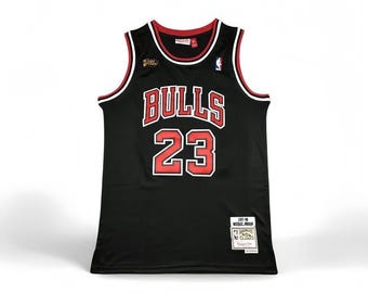 Camisa personalizada Mitchell & Ness Michael Jordan #23 Bulls das finais da NBA de 1997-98 - Camisa retrô - Presente
