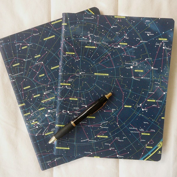 Vintage Celestial Map Covered Composition Notebook--wide ruled