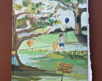Handgemachtes Aquarell-Notizbuch aus einem wiederverwendeten Buch Winnie the Pooh~A.A. Milne