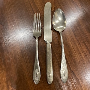 1919 SPARTAN (Imperial / Gee-Esco) Dinner Fork, Knife, And Tablespoon