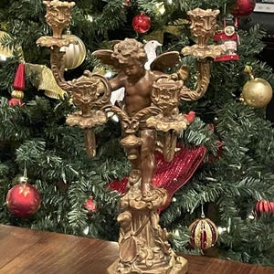 French Bronze Candelabra Putti Sculpture Candelabra