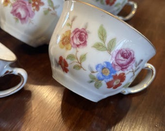 Satz von 6 Vintage GKC besetzten Deutschland US Zone Teetassen Gareis Kunhl & Co