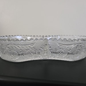 Vintage Duncan & Miller &quot;Sandwich&quot; Glass Dish
