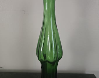 Vaso de botão verde esmeralda da Avon, década de 1970