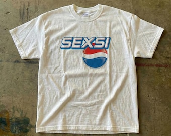 Sexsi Logo Tee | Retro Pepsi-Style Soda Parody T-Shirt