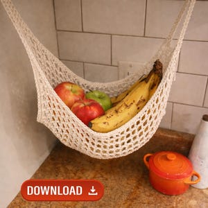 Virkad frukthängmatta - PDF digital nedladdning