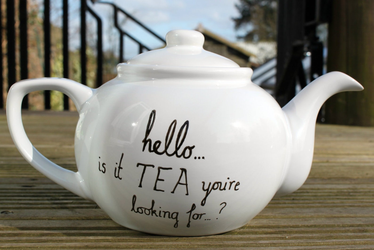 Hello is It Tea You're Looking For... Teapot Hand Drawn by Etsy