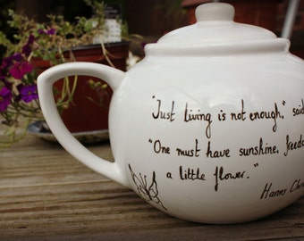 Personalised Literary tea pot - quote of your choice