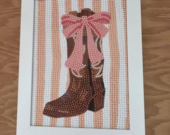 Cowgirl Boot Diamond Art