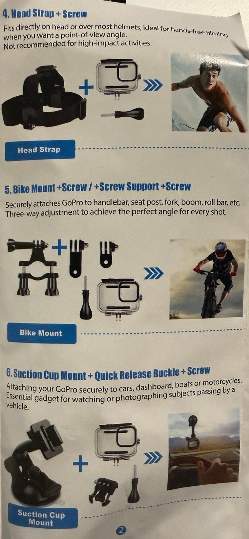 GoPro Hero 9 Black Accessory Bundle, 14 Piece Kit, Waterproof Chest Strap NWT image 4