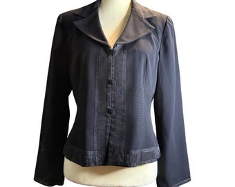 Blazer Nanette Lepore Petites Vintage Gótico Vitoriano, Preto, Tamanho 10P