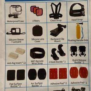 GoPro Hero 9 Black Accessory Bundle, 14 Piece Kit, Waterproof Chest Strap NWT image 7
