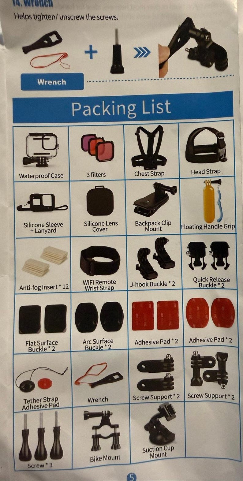 GoPro Hero 9 Black Accessory Bundle, 14 Piece Kit, Waterproof Chest Strap NWT image 7
