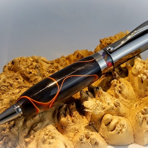 NEW-Kaleidoscope pen--kaleidoscope &quot;hidden&quot; within an acrylic ballpoint pen (KPEN-1)-Handmade - desk top gift-makes work fun-adults and kids
