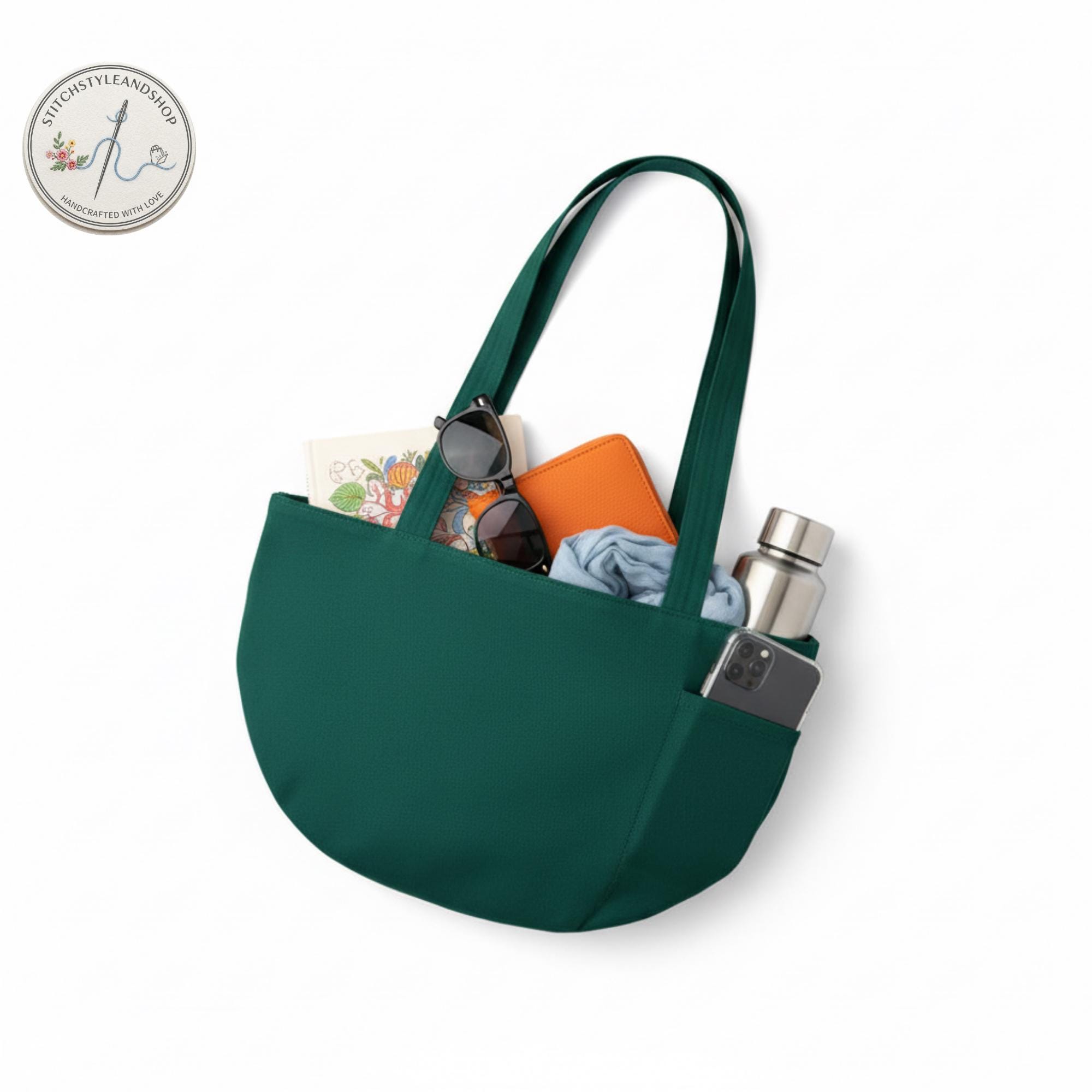 Luna Crescent Tote Bag Sewing Pattern - Half Moon Shoulder Bag ...