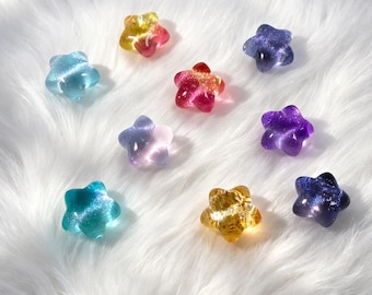 Chunky Transparent Glitter Star Magnet | Mini Fridge Magnet