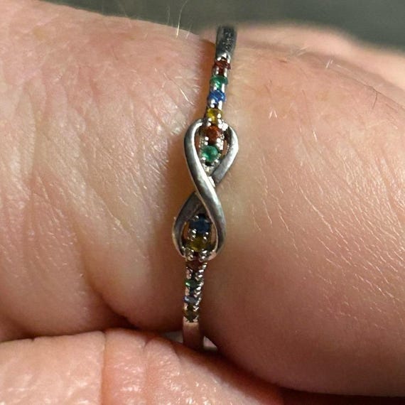 Sterling Silver Ring Autism Support Infinity Dain… - image 3
