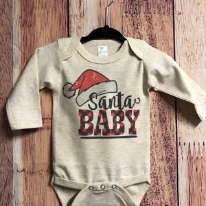 Santa Baby Christmas Outfit Baby Christmas Bodysuit free standard shipping image 1