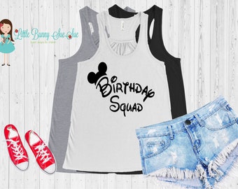 Mickey Birthday Tank Top/ Birthday Mickey Mouse t-shirt / Disney Shirt / Disney Birthday Squad Tank Top/ Black and White / Disney Gifts /