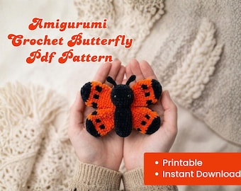 Amigurumi Butterfly Crochet Pattern PDF | Cute Butterfly Plush Toy | Easy Beginner Crochet Tutorial | Instant Download