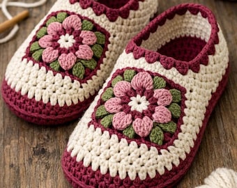 Häkelanleitung PDF | Gemütliche DIY Slipper Booties | Einfache anfängerfreundliche Hausschuhe