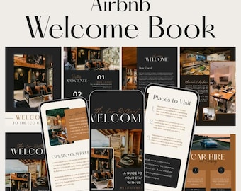 Ultimate Airbnb Welcome Book Template Canva • Editable Guest Guide & House Manual • Vacation Rental Host Binder • Printable Welcome Pack PDF