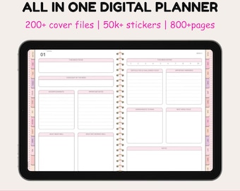 All-in-One Digitaler Planer 2026-2027 | Verlinkter iPad Organizer (PDF)