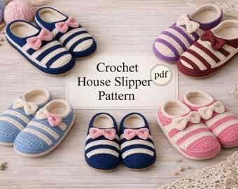 Häkelanleitung für Hausschuhe | Einfache gehäkelte Slipper Booties | DIY Winterschuhe PDF