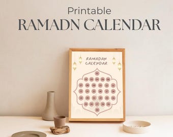 Digitaler Ramadan-Kalender zum Ausdrucken | 30 Tage Islamisches Gebet, Fasten, Koran Tracker | Täglicher Ramadan-Planer PDF