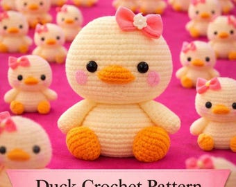 Gehäkelte Ente Lovey Muster | Low Sew Amigurumi Spielzeug (PDF)
