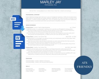 ATS Freundliche Lebenslauf Vorlage. Word & Google Docs Lebenslauf . Moderner bearbeitbarer Lebenslauf. 1-2 Seite Mit Anschreiben. Sauberes Design