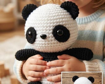 Crochet Panda Pattern PDF | Amigurumi Panda Plush Toy | Easy Beginner Crochet Tutorial | Instant Download